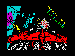Dark Star title screen for ZX Spectrum